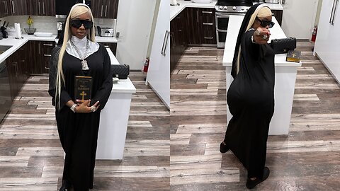 Sexyy Red Dressed as a Nun for Halloween 2024