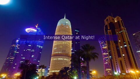 Doha Qatar in Fast Motion to Intense Music at Night! #shorts