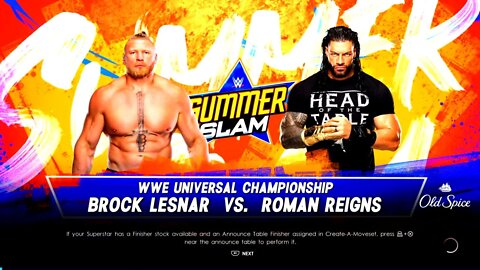WWE SummerSlam 2022 Roman Reigns vs Brock Lesnar Last Man Standing Undisputed WWE Title