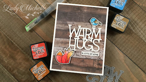 Sending Warm Hugs for Winter | A Card with Colored Critters
