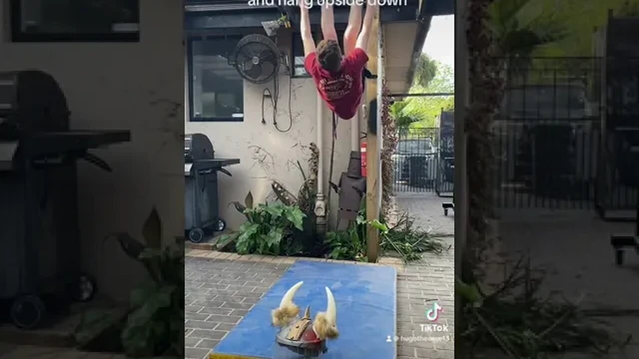 Attempting to use gravity boots and hang upside down #calisthenics #calisthenicsworkout #fypシ゚viral