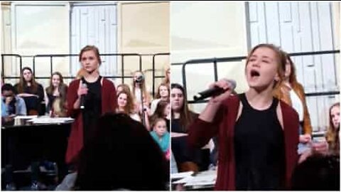 Ragazza lascia tutti a bocca aperta con la sua voce!