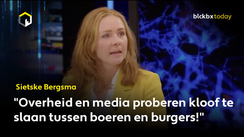 Sietske Bergsma: "Overheid en media proberen kloof te slaan tussen boeren en burgers!"