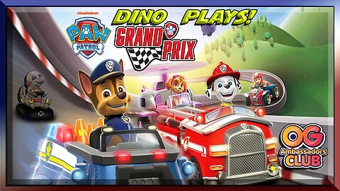 READY SET GO! - DINO PLAYS PAW PATROL GRAND PRIX #DINOPLAYS