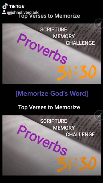 Top Verses To Memorize, Proverbs 31:30