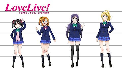 Love Live! | Characters Height Comparison