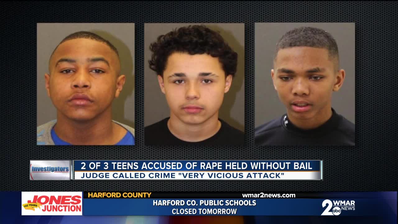 Two of three teens charged with raping young woman ordered held without bail