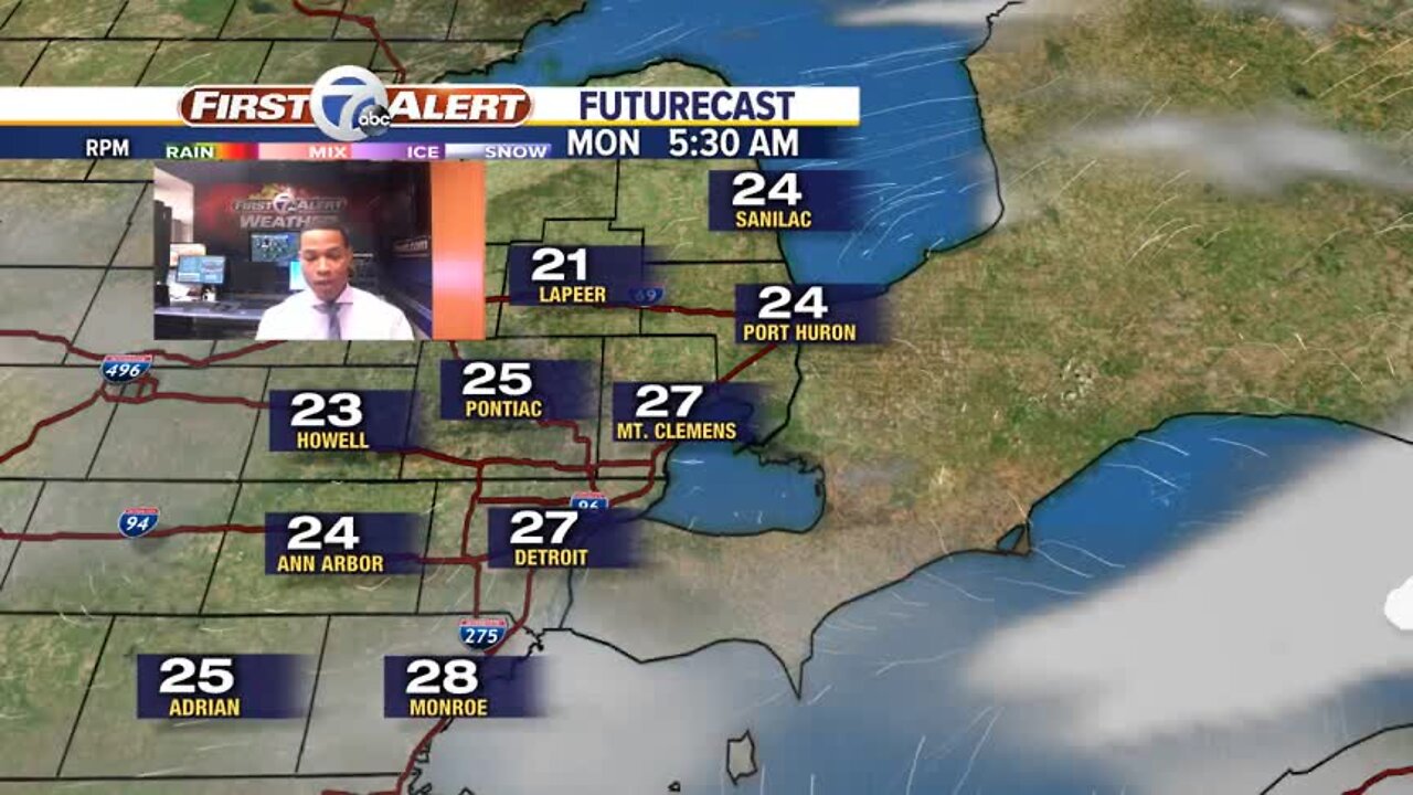 Snow showers possible tonight