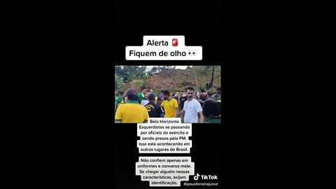 Infiltrados com roupas do exército, militantes da esquerda tentam enganar manifestantes