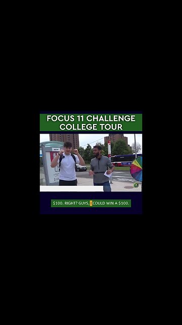 Here’s your Chance to Win a $1,000 Scholarship. Our 1st episode of "Focus11 Challenge College Tour"