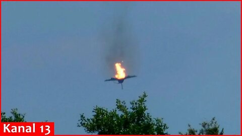 The first Su-34 aircraft trying to bomb the Ukrainian army in Kursk was shot down