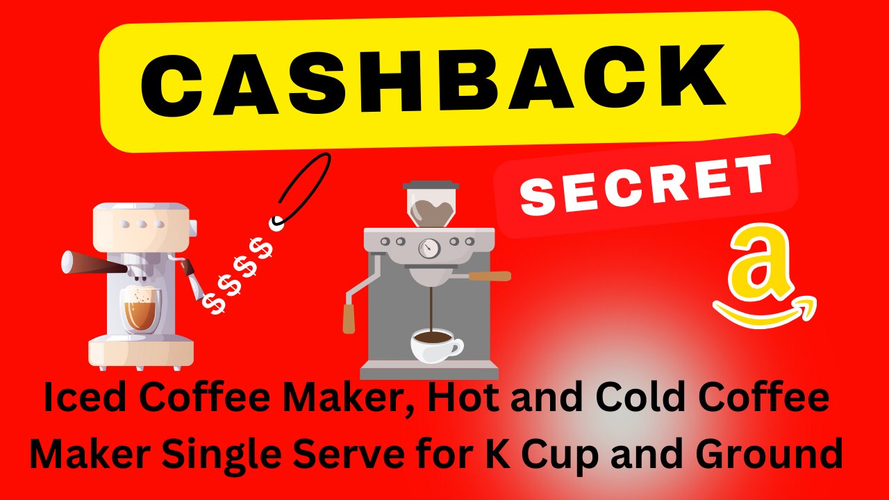 Iced Coffee Maker, Hot and Cold Coffee Maker Single Serve for K Cup and Ground