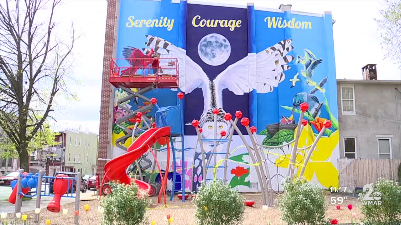 Adding a pop of color, artist creates murals throughout Baltimore City