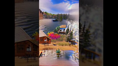 PAINTING -- a day at the cabin #shorts #art #painting