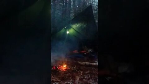 Winter Tarp Camping 🔥
