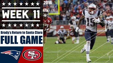 Patriots vs 49ers FULL GAME - NFL Week 11 2016 (NFL on CBS)
