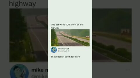 this car went 400 km/h on the highway