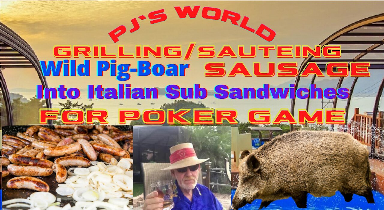 How To Saute Wild Pig Boar Sausage, With Garlic, Sweet Onions Into Italian Sub Sandwiches