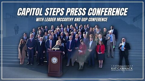 Rep. Cammack Joins Leader McCarthy & GOP Conference For Capitol Steps Press Conference