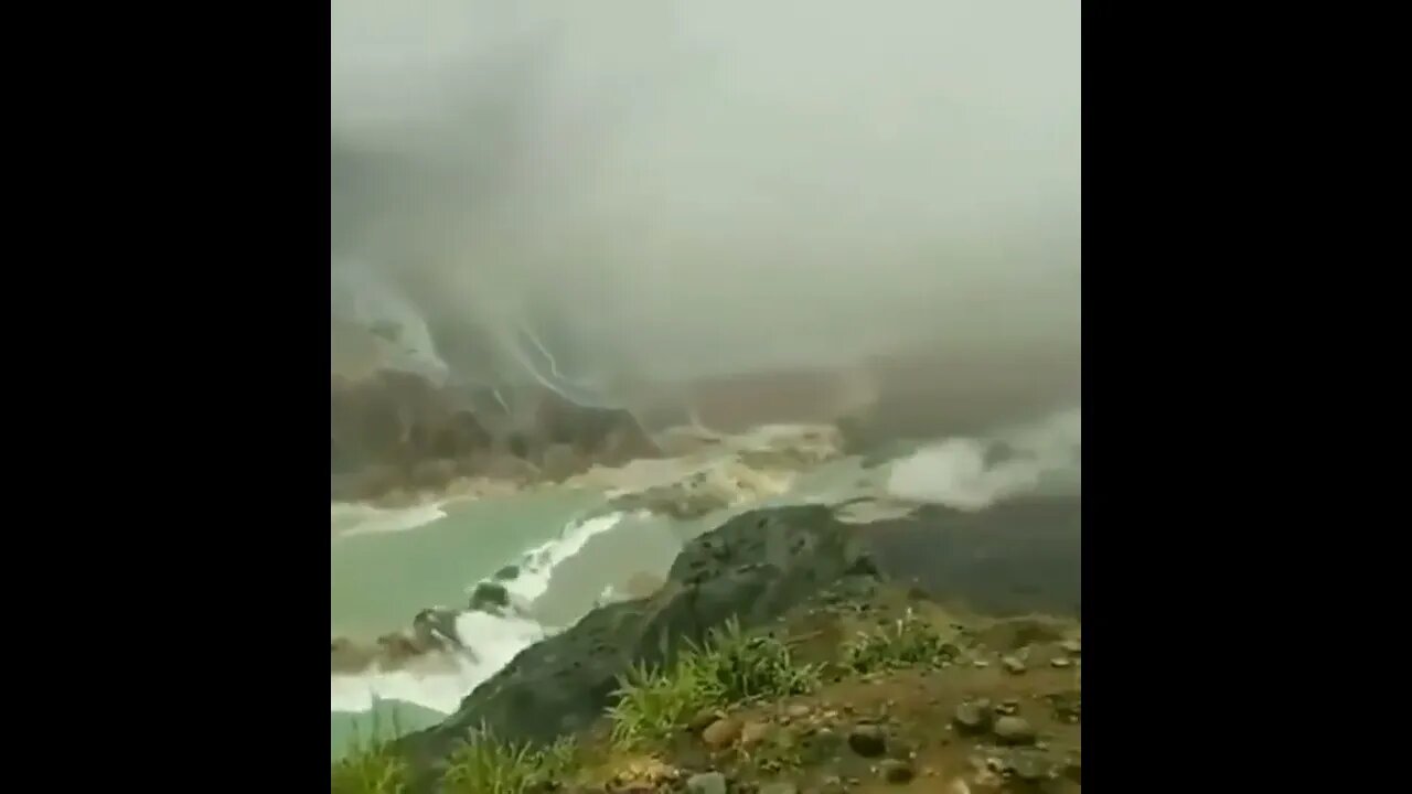 Mega Land Slide Engulfs Lake.