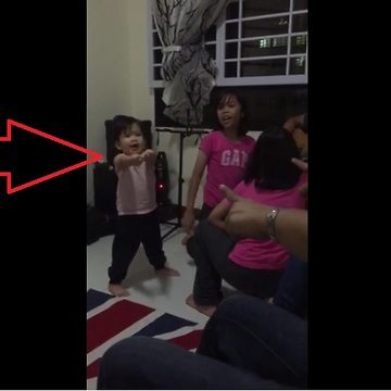 Toddler rocks out to her all-time favorite song