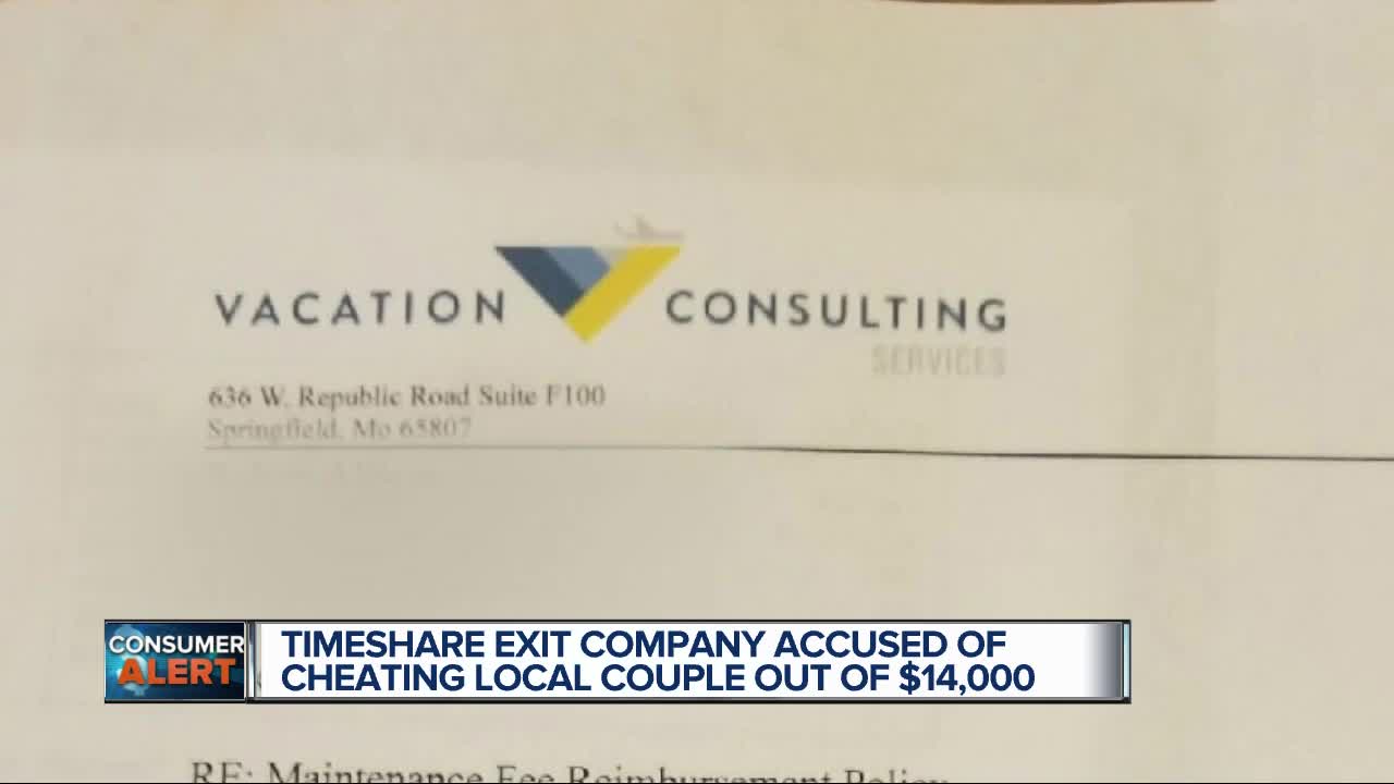 Timeshare exit company accused of cheating local couple out of $14,000
