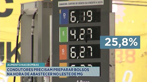 Aumento nas bombas: Cndutores precisam preparar bolsos na hora de abastecer no Leste de MG.