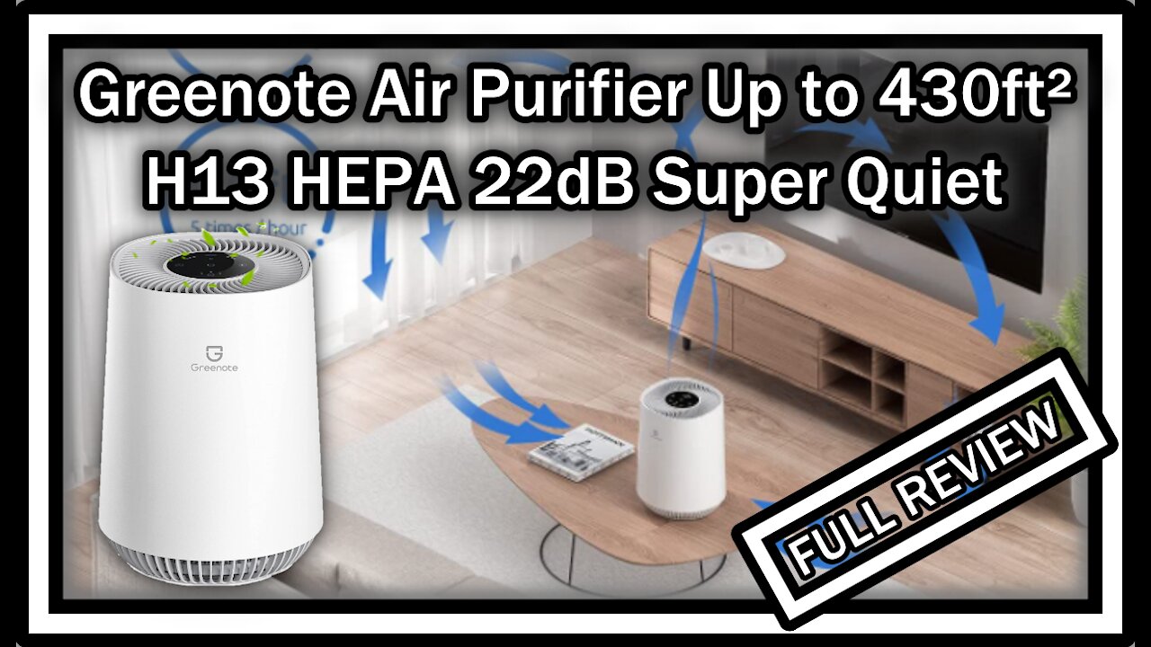 Greenote Air Purifier for Home AP10, Room up to 430ft² H13 HEPA Filter 22dB Super Quiet FULL REVIEW