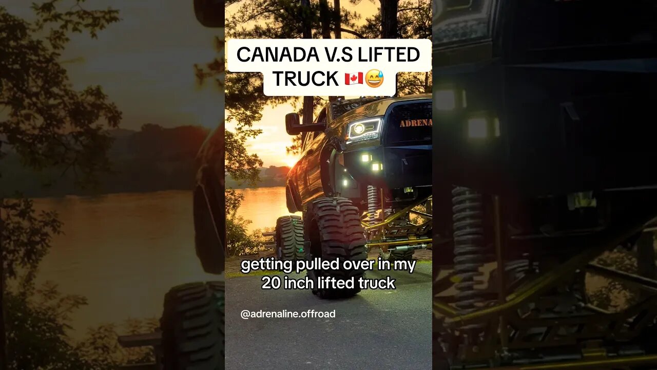 PULLED OVER in Canada in my LIFTED TRUCK! 🇨🇦🚔🚨 #liftedtrucks