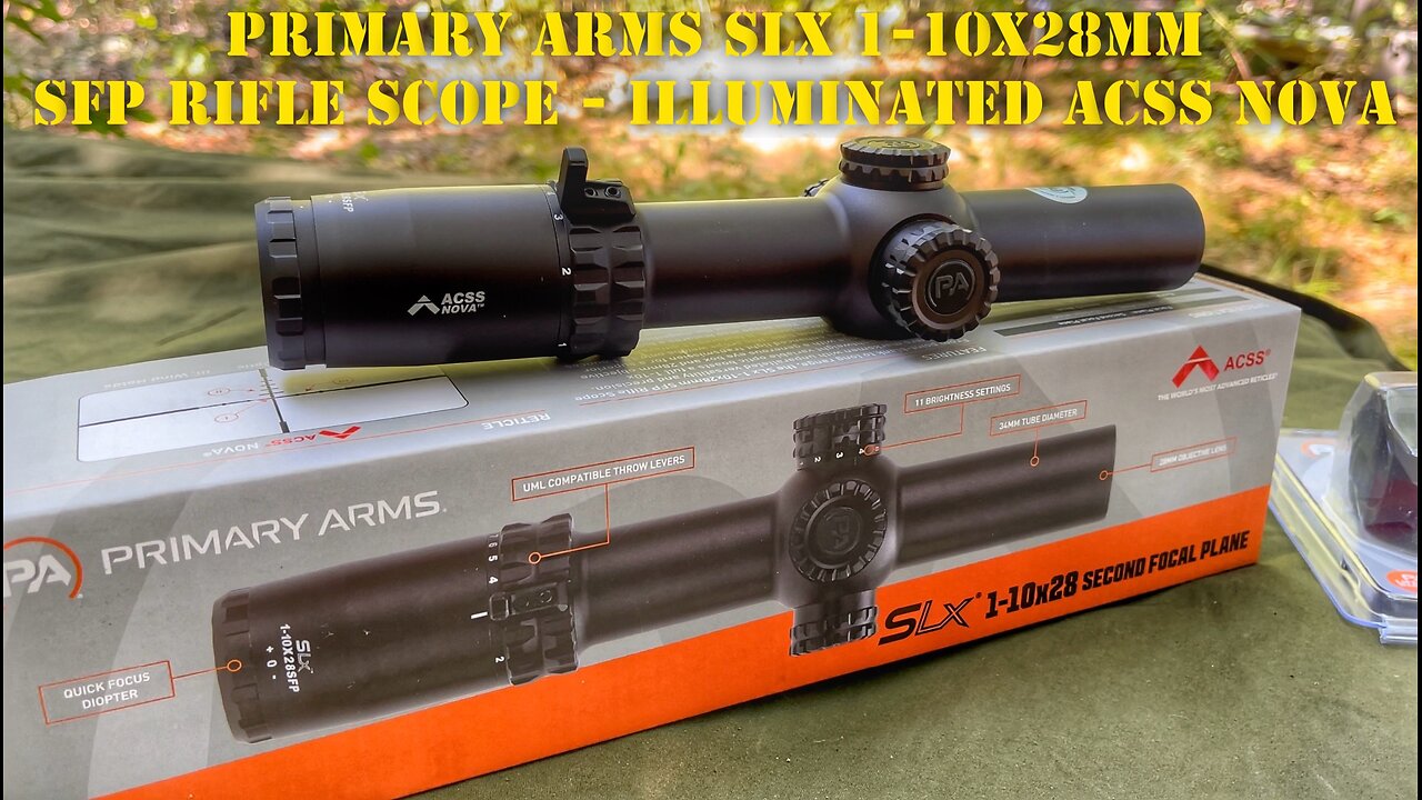 Primary Arms SLx 1-10x28mm SFP Rifle Scope - Illuminated ACSS Nova Fiber Wire Reticle