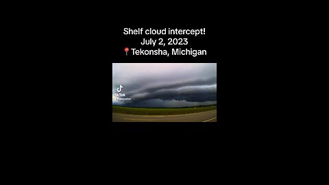 Shelf Cloud Intercept in Michigan!