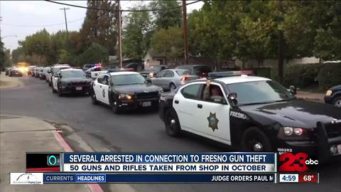 Several arrested in connection to 50 stolen firearms