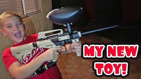 I GOT A PAINTBALL GUN!