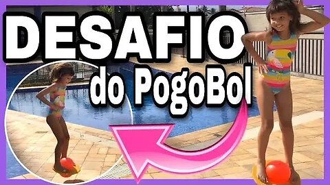 DESAFIO DO POGOBOL na PISCINA . 3 irmãs demais