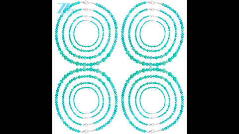 Natural turquoise 16inch 21.6gram necklace beautiful jewelry delicate present round