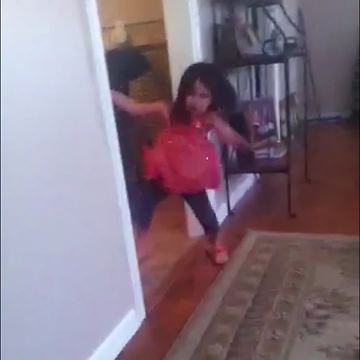 Girl Runs Into A Wall And Crashes To The Floor