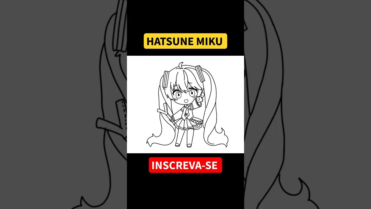 COMO DESENHAR HATSUNE MIKU #shorts #hatsunemiku