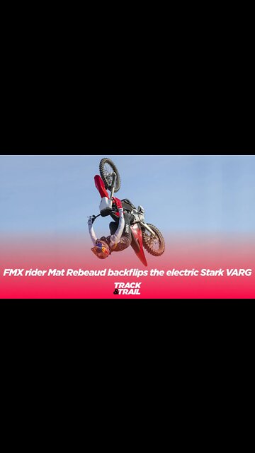 Red Bull FMX rider Mat Rebeaud backflips the electric Stark VARG #Shorts