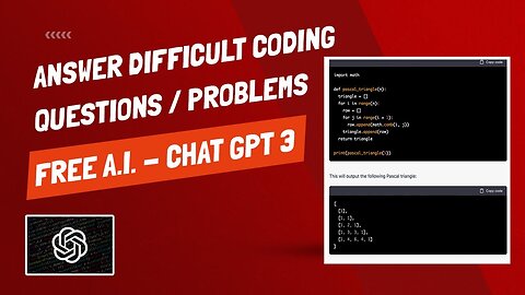 Answer Difficult Coding Problems And Questions With FREE AI - Chat GPT