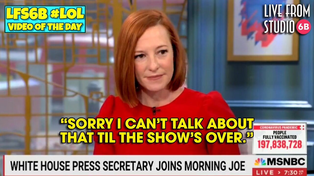Jen Psaki Joins Morning Joe to Talk Jobs Numbers...She Can't Talk About? (LOL of the Day)
