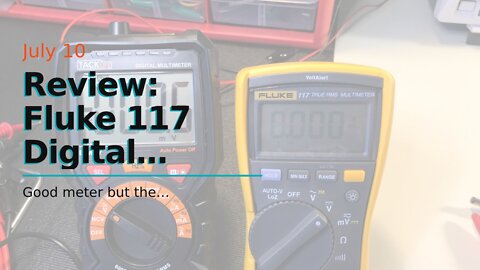 Review: Fluke 117 Digital Multimeter, Non-Contact AC Voltage Detection, Measures Resistance/Con...