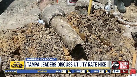 City of Tampa leaders expected to vote on utility bill increase to replace aging pipes