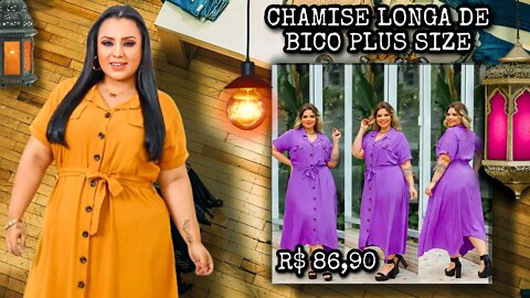 ✔️ CHAMISE LONGA DE BICO PLUS SIZE