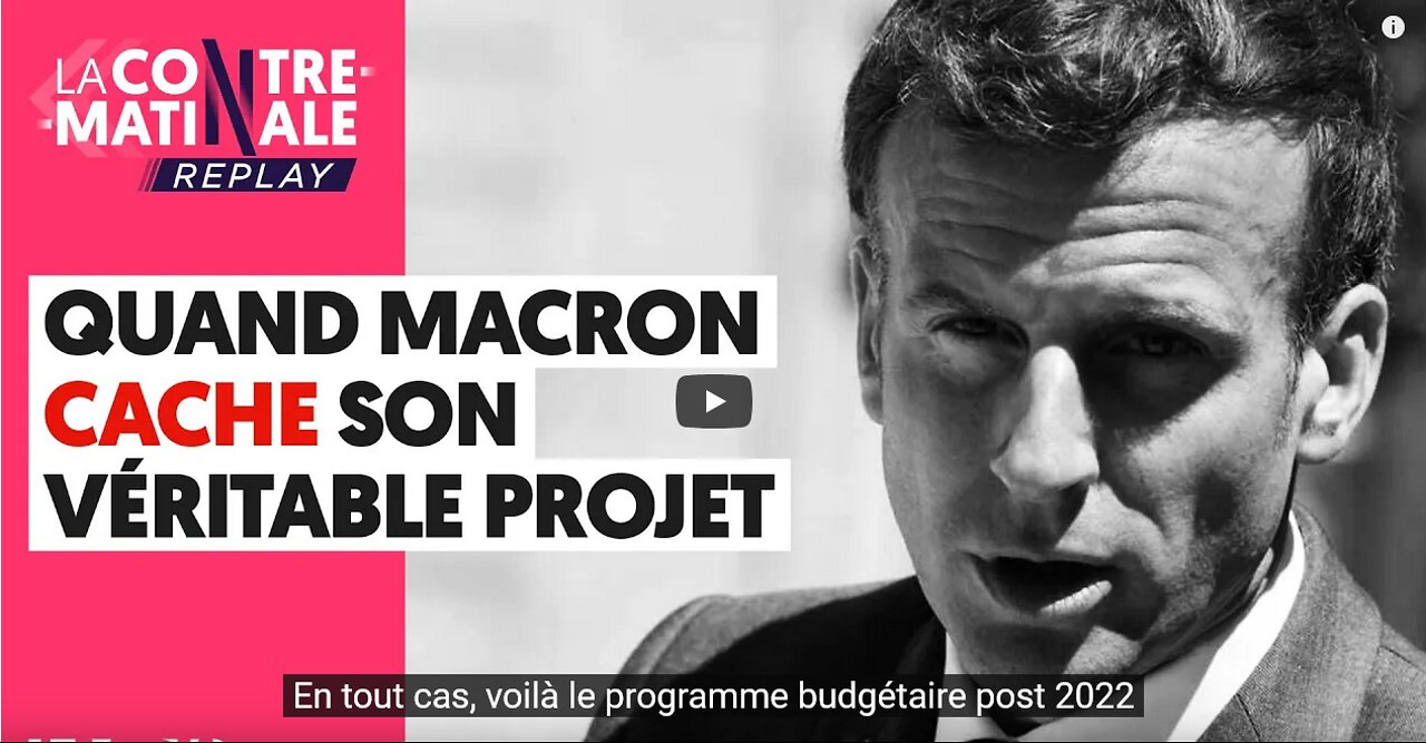 QUAND MACRON CACHE SON VÉRITABLE PROJET