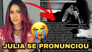 JULIA BRITZ TAMBÉM SE PRONUNCIOU 😥😭😭