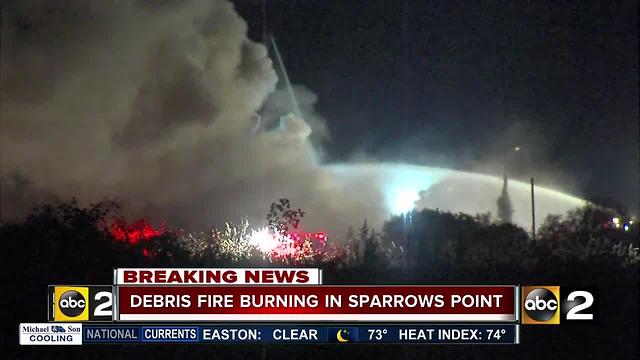 Crews battling fire at old Bethlehem Steel mill in Sparrows Point