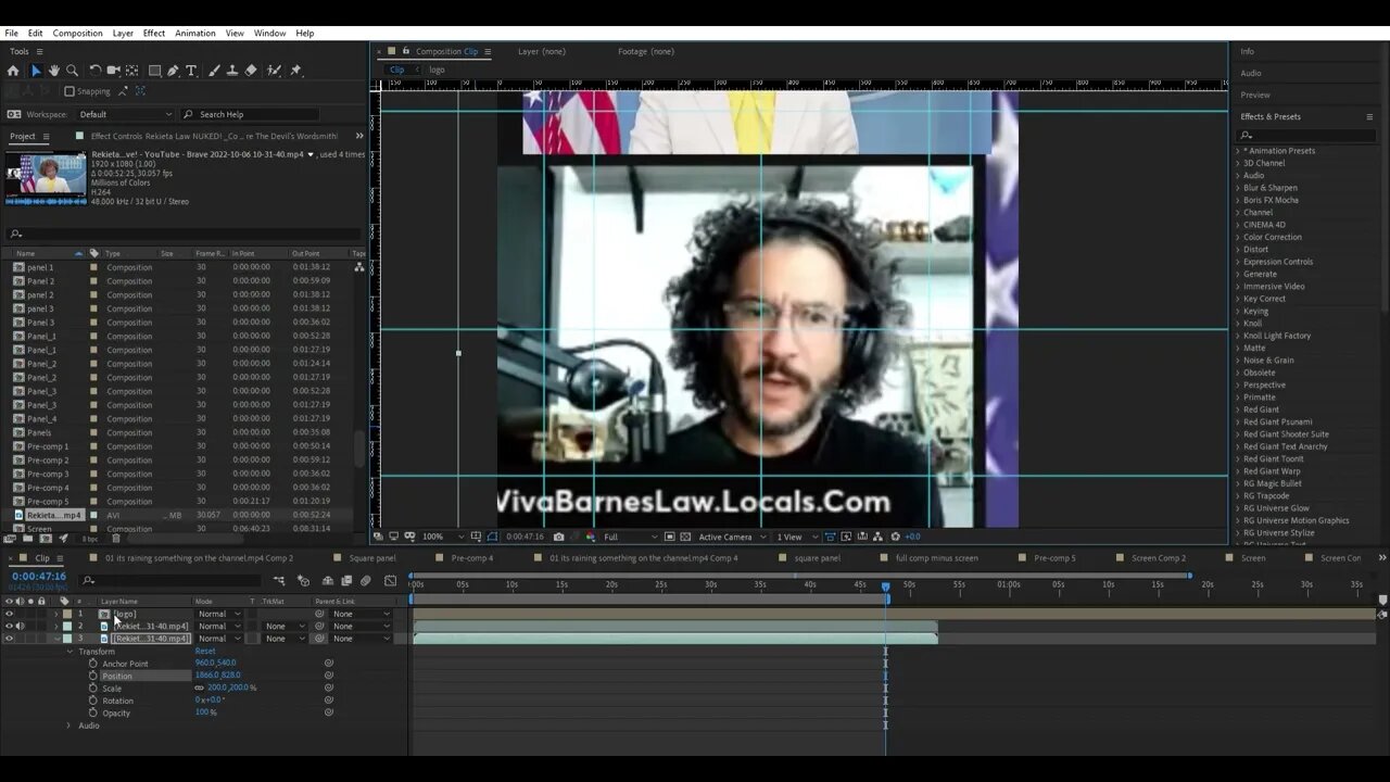 Editing a short Video of Viva Frei in Aftereffects | Music: Everythings a Scam by Akira the Don