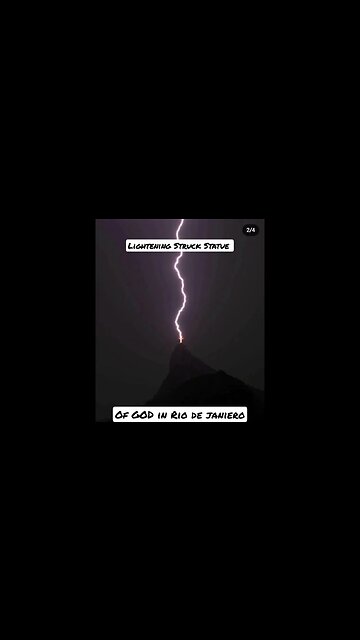 GOD Statue Struck by Lightening