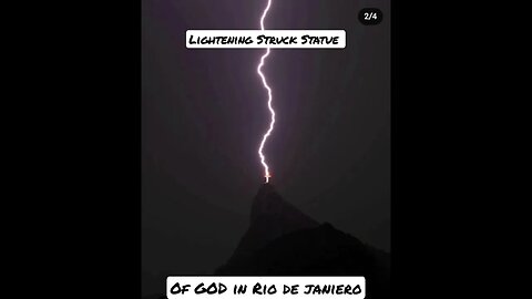 GOD Statue Struck by Lightening