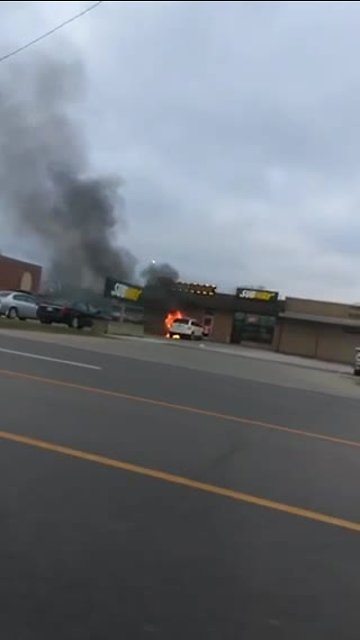 Car on fire in Brook Park 2